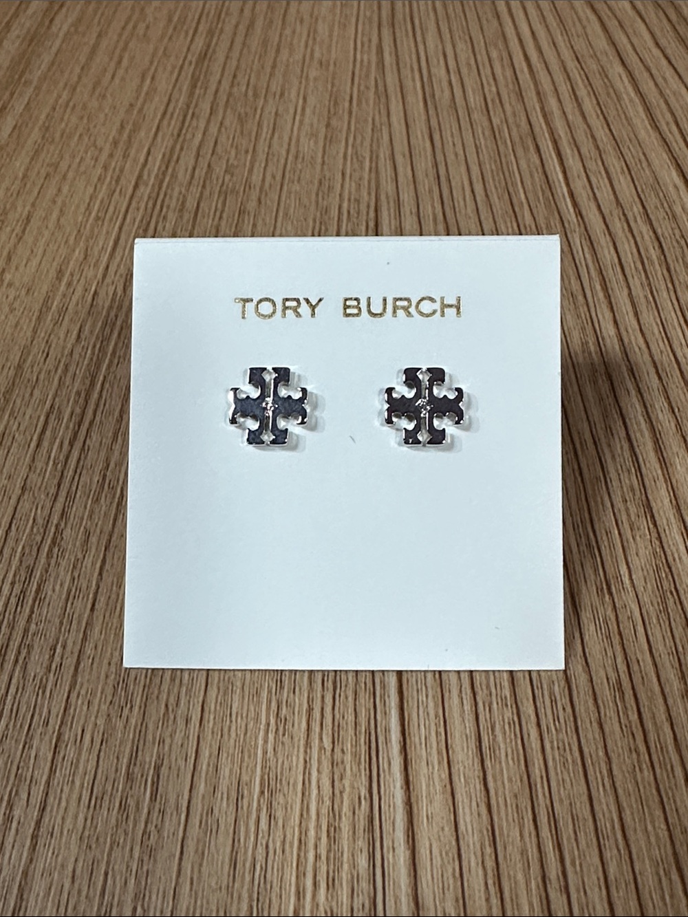 Tory Burch Double-T Logo Stud Earrings